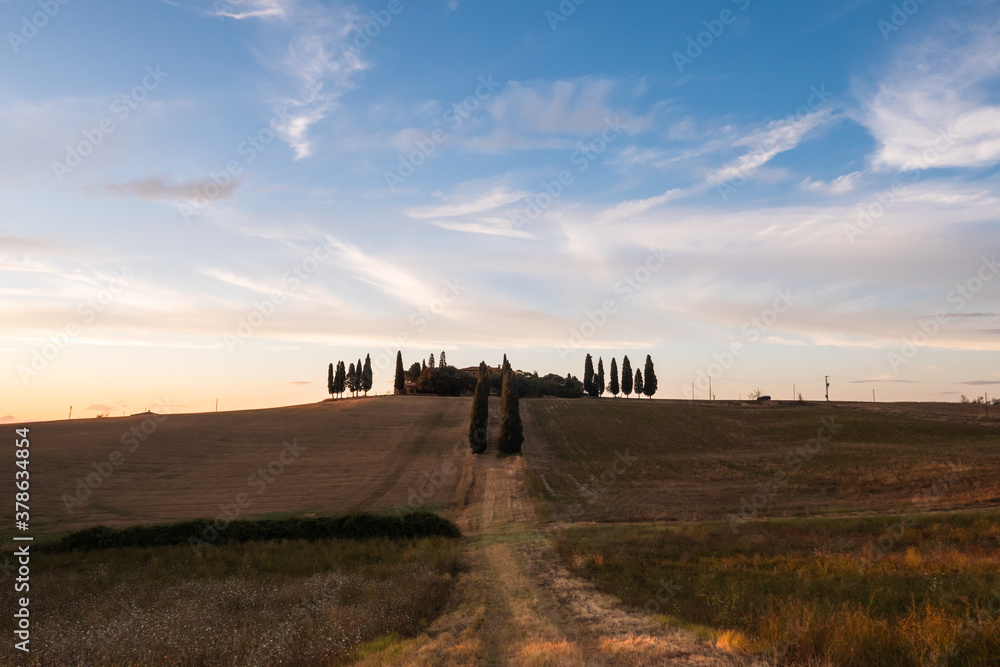 Obraz premium Villa Poggio Manzuoli or Gladiator House in Val d'Orcia, Tuscany