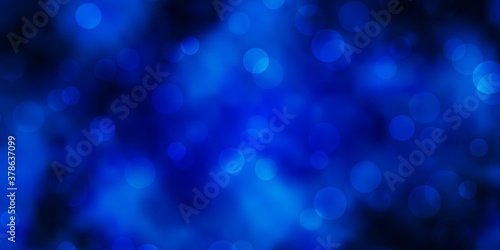 Light BLUE vector background with circles. Abstract decorative design in gradient style with bubbles. Pattern for booklets, leaflets.