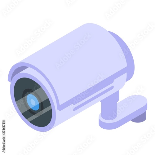 Home security camera icon. Isometric of home security camera vector icon for web design isolated on white background