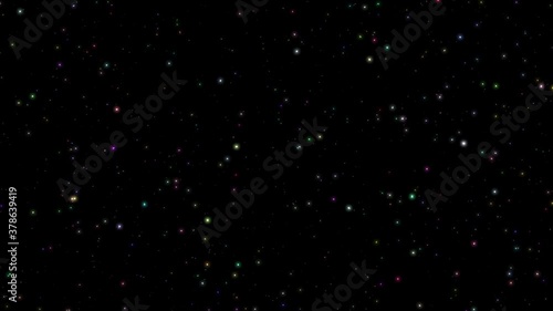 Twinkling stars abstract background, colorful realistic