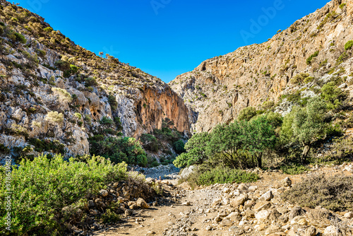 Passage of agiofarango gorge, Crete, Greece.