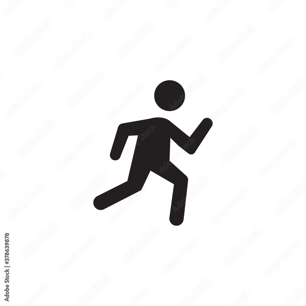 running icon on white background