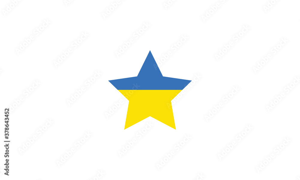 Ukraine flag star vector illustration Ukraine flag star vector illustration