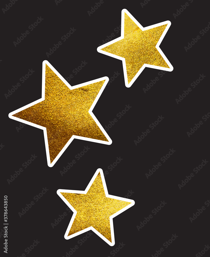 Beautiful Golden glitter sparkles stars. Vector Illustration Beautiful Golden glitter sparkles stars. Vector Illustration