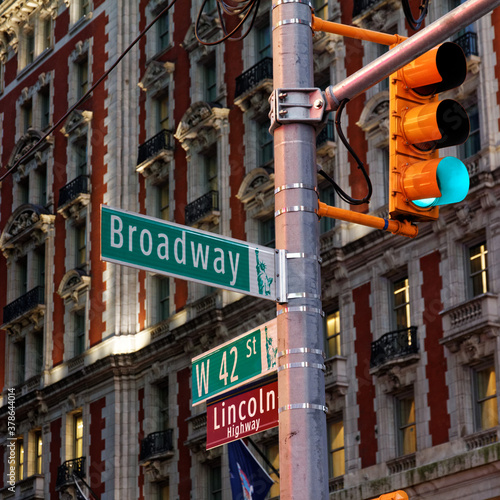 city street sign broadway photo