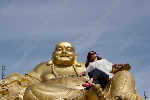 Descansando nos braços de Budha