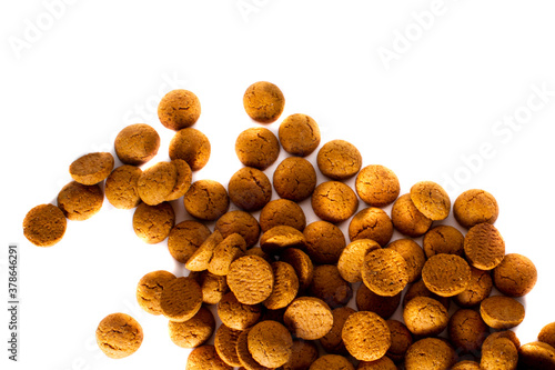 Pepernoten candy on white background