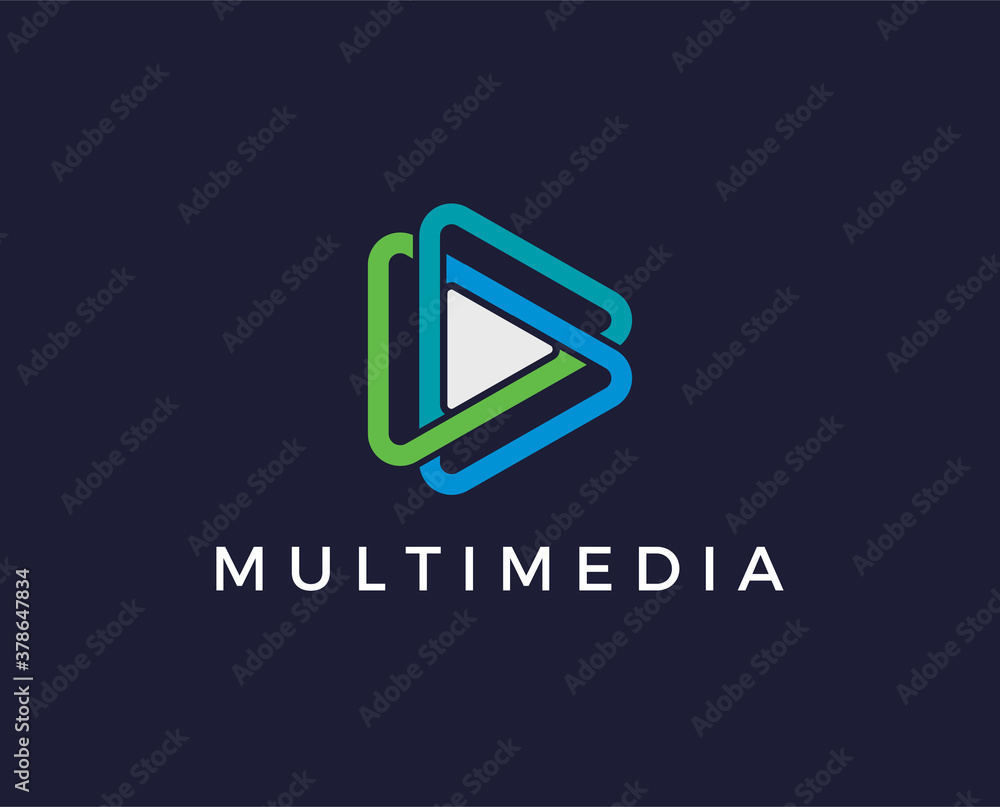 minimal multimedia logo template - vector illustration minimal multimedia logo template - vector illustration