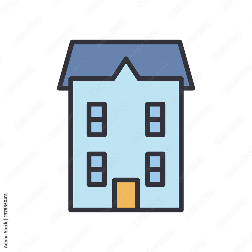 house line and fill style icon vector design house line and fill style icon vector design