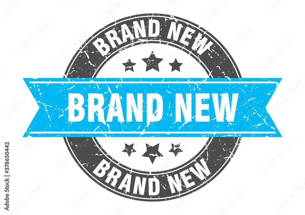 Obraz premium brand new round stamp with ribbon. label sign