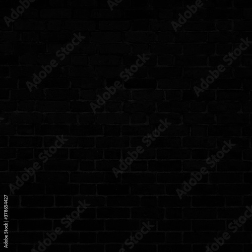 Black Brick Wall Texture - Black Abstract Background - Dark Backdrop