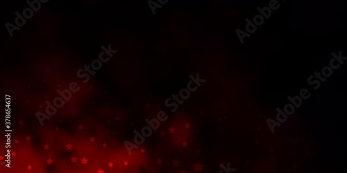 Dark Orange vector background with colorful stars. Colorful illustration with abstract gradient stars. Design for your business promotion.