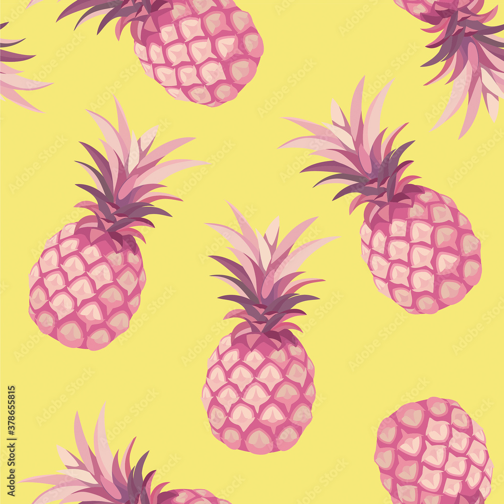 Pineapple pattern. Vector seamless texture. Pineapple pattern. Vector seamless texture.