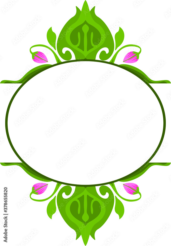 Vector Design of a Green Leaf Ornament with a Nature Theme Vector Design of a Green Leaf Ornament with a Nature Theme