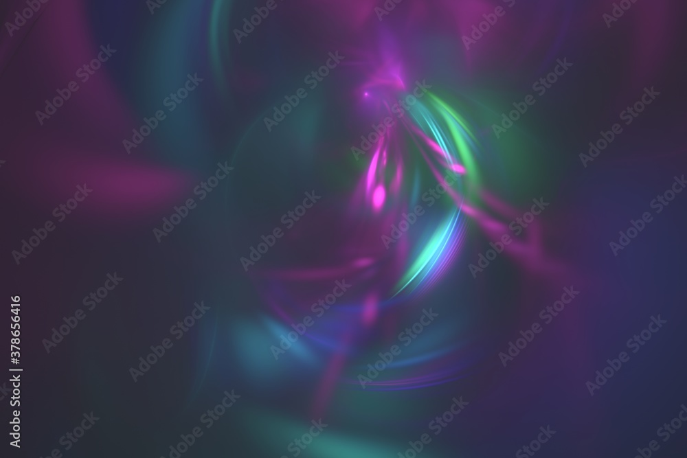 Naklejka premium Aurora lights abstract background computer generated illustration