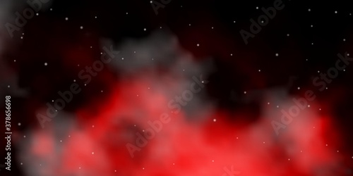 Dark Red vector background with colorful stars. Colorful illustration with abstract gradient stars. Theme for cell phones.