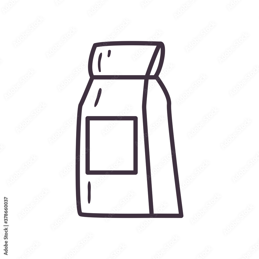 tea bag line style icon vector design tea bag line style icon vector design