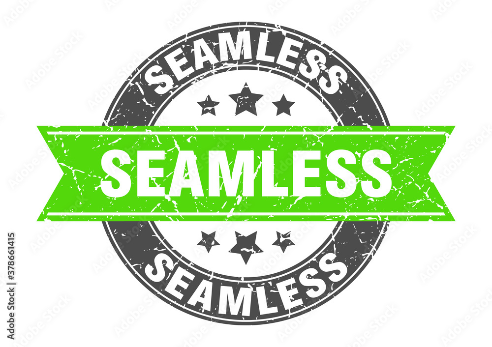 Fototapeta premium seamless round stamp with ribbon. label sign