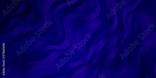 Dark Purple vector background with bent lines. Colorful illustration with curved lines. Pattern for ads, commercials.