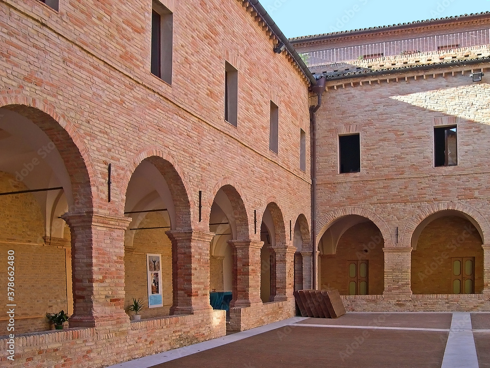 Italy, Marche, Osimo, interior view of the Franciscan monastery San Giuseppe da Copertino.