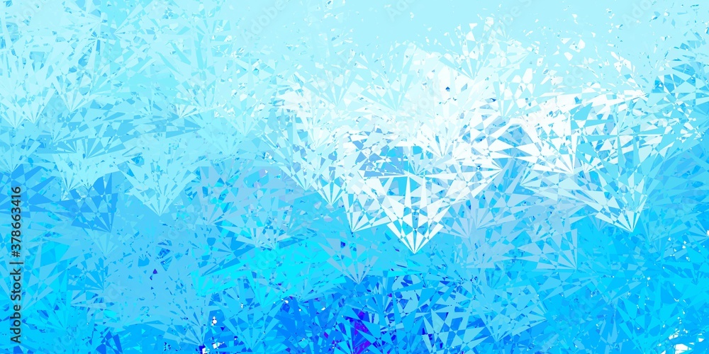 Fototapeta premium Dark blue vector pattern with polygonal shapes.