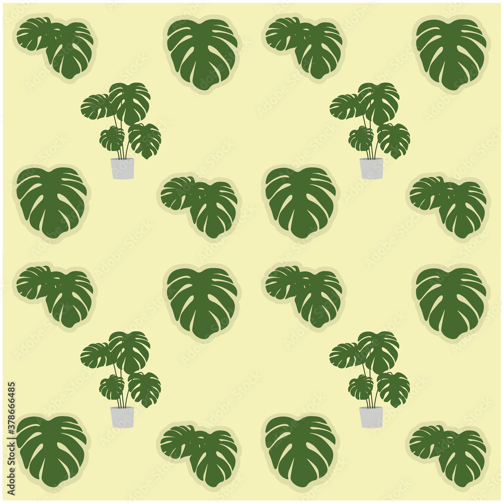 monstera leaves seamless pattern monstera leaves seamless pattern
