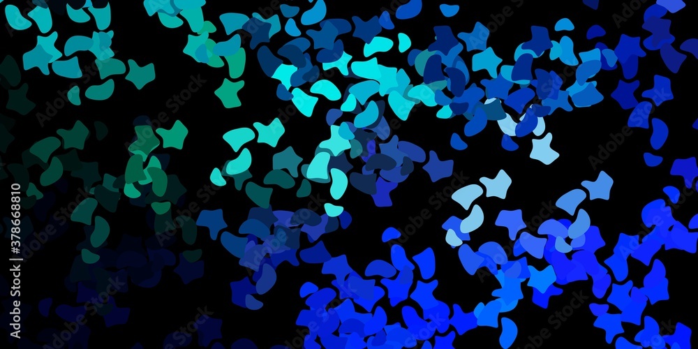Dark blue vector pattern with abstract shapes. Dark blue vector pattern with abstract shapes.