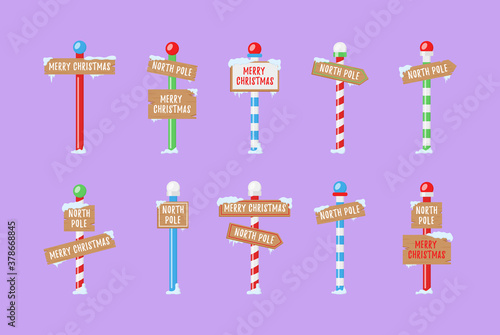 North Pole signs.