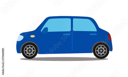青い自動車のベクターイラスト