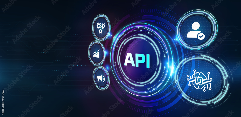 API - Application Programming Interface. Software development tool. Business, modern technology, internet and networking concept. API - Application Programming Interface. Software development tool. Business, modern technology, internet and networking concept.