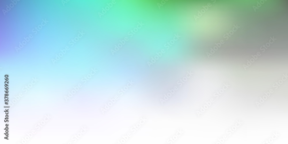 Fototapeta premium Light blue, green vector blurred backdrop.