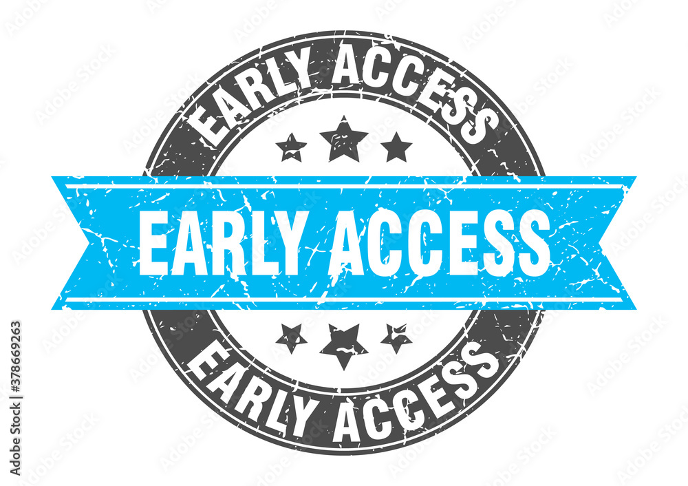 early access round stamp with ribbon. label sign early access round stamp with ribbon. label sign