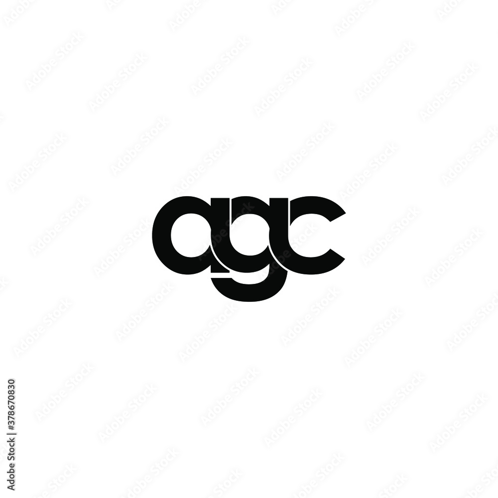 agc letter original monogram logo design agc letter original monogram logo design