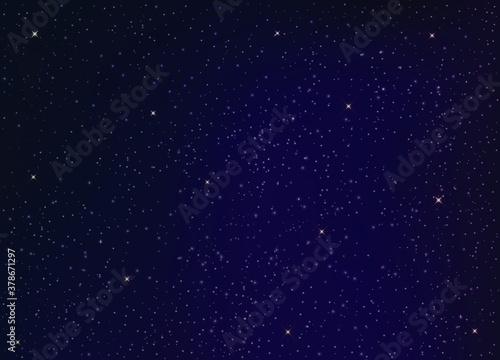Dark vector illustration with cosmic stars. Space stars on blurred abstract background with gradient. Design for ad, poster, template for greetings card, poster, invitation.