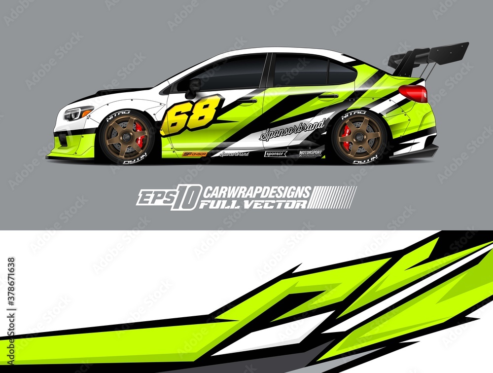 Car wrap decal graphic design. Abstract stripe racing background designs for wrap cargo van, race car, pickup truck, adventure vehicle. Eps 10 Car wrap decal graphic design. Abstract stripe racing background designs for wrap cargo van, race car, pickup truck, adventure vehicle. Eps 10