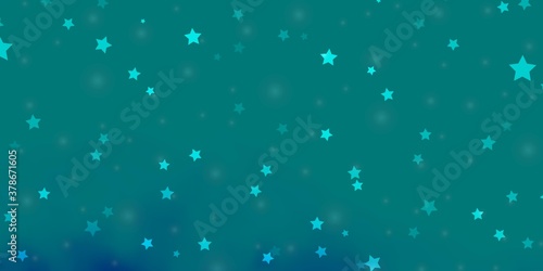 Light BLUE vector background with small and big stars. Decorative illustration with stars on abstract template. Pattern for wrapping gifts.