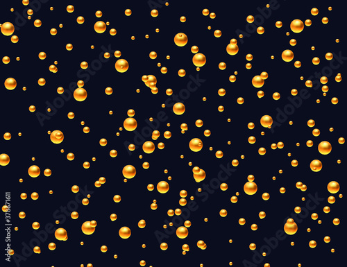 3D golden pattern. Geometric design  with shining beading. Golden beads background. Vector illustration. Print for web background, wrapping, decor, etc. 