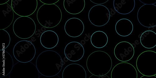 Dark Blue, Yellow vector backdrop with dots. Illustration with set of shining colorful abstract spheres. Pattern for booklets, leaflets.
