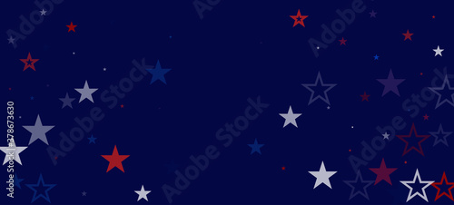 National American Stars Vector Background. USA 4th of July Independence Veteran's Labor President's Memorial 11th of November Day 