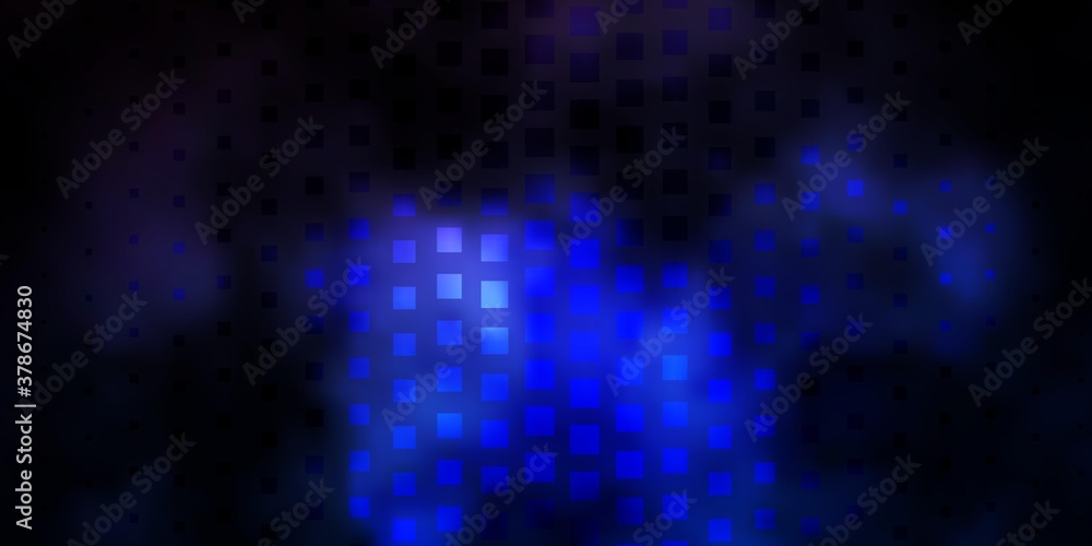 Dark BLUE vector texture in rectangular style. Colorful illustration with gradient rectangles and squares. Best design for your ad, poster, banner.