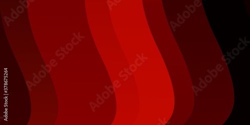 Dark Red vector texture with curves. Bright sample with colorful bent lines, shapes. Template for your UI design.