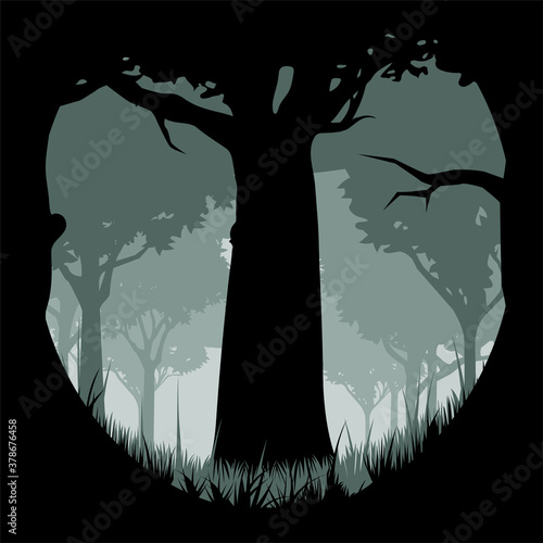 Forest vector illustration
