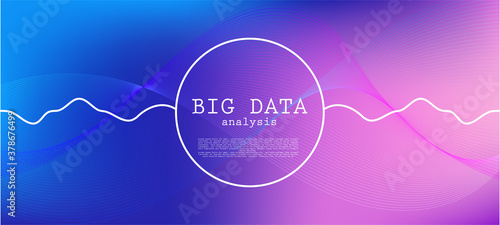 Flying Particles Distressed Purple Vector. Data Analytics Cool Banner. 3D 