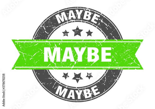 maybe round stamp with ribbon. label sign