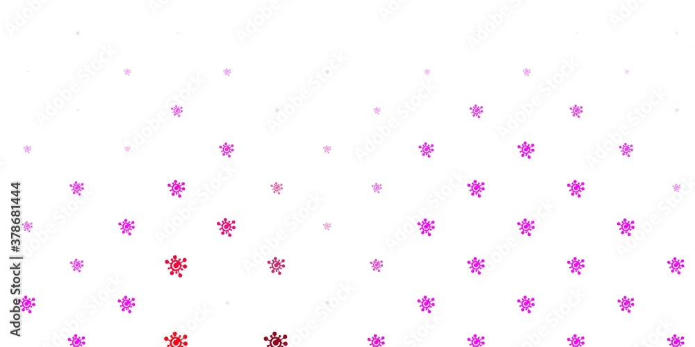 Light Purple, Pink vector template with flu signs.