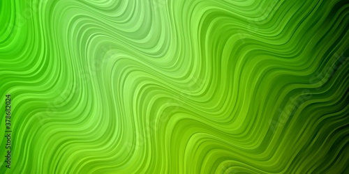 Light Green vector pattern with curved lines. Colorful illustration with curved lines. Best design for your posters, banners.