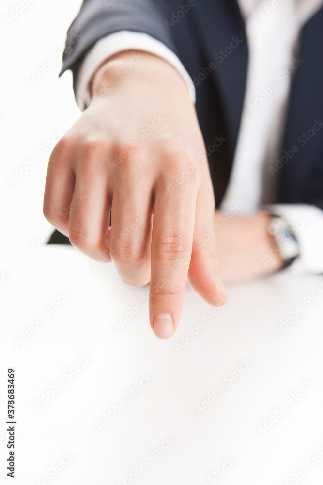 Obraz premium businessman pointing down