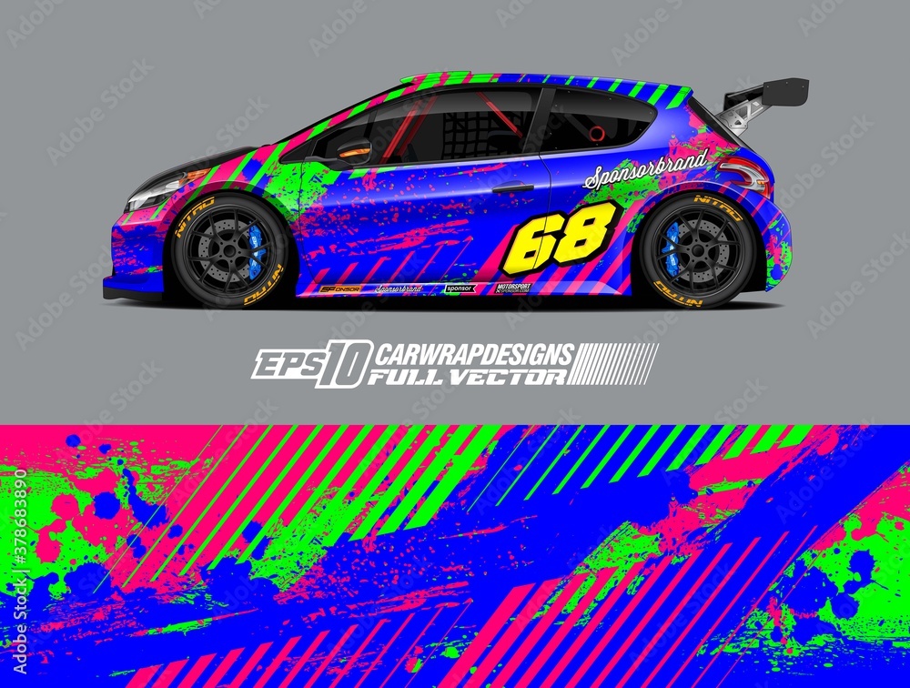 Cargo van wrap decal graphic design. Abstract stripe racing background designs for wrap race car, pickup truck, adventure vehicle. Eps 10 Cargo van wrap decal graphic design. Abstract stripe racing background designs for wrap race car, pickup truck, adventure vehicle. Eps 10
