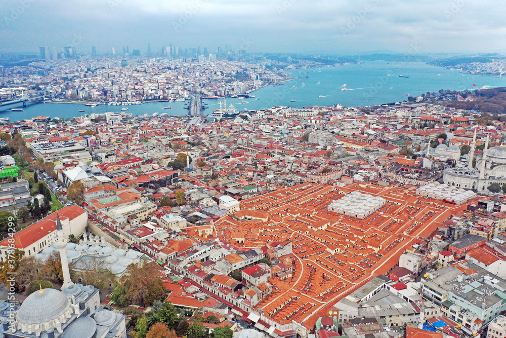 Aerial View of Istanbul Turkey