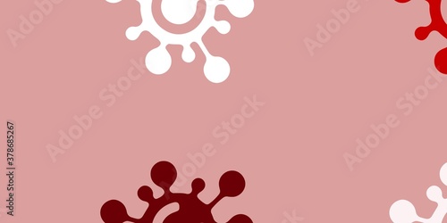 Light Red vector texture with disease symbols.